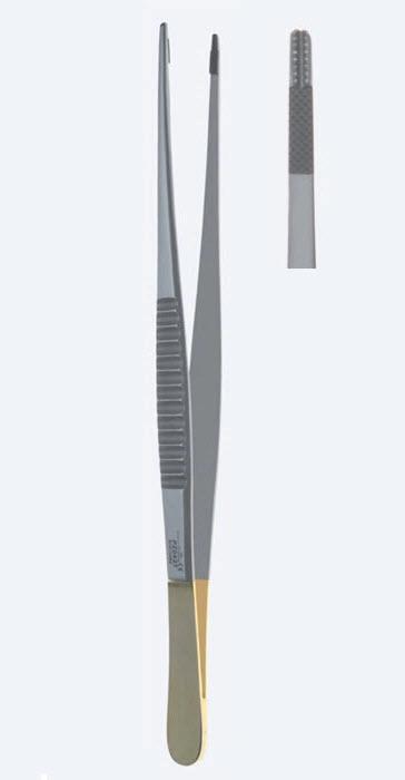 Пінцети Asanus De Bakey, Power TC, для шовного матеріалу, прямі, кінчик 1,5 мм, загальна довжина 200 мм. Бренд - Asanus Medizintechnik Gmb, Німеччина